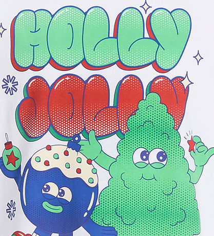 Jack & Jones T-paita - JorHoliday Cartoon - Bright White/Holly Jack & Jones T-paita - JorHoliday Cartoon - Bright White/Holly