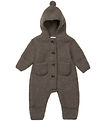 Lalaby Pramsuit - Wool fleece - Chocolate