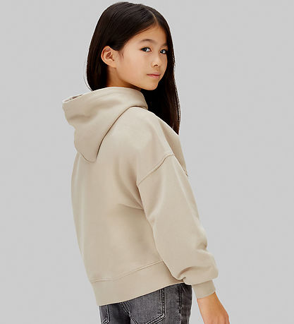 Calvin Klein Kapuzenpullover - Samtmonolog - Uralt Marble Grey Calvin Klein Kapuzenpullover - Samtmonolog - Uralt Marble Grey