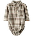 Lil' Atelier Bodysuit l/s - NbmRebel - Sepia Tint