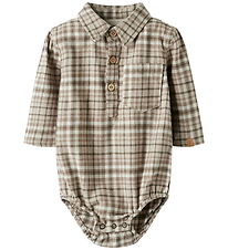 Lil' Atelier Bodysuit l/s - NbmRebel - Sepia Tint