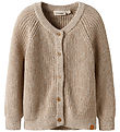 Lil Atelier Cardigan - Gebreid - NmmRokko - Oxford Tan/Melange
