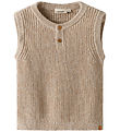 Lil' Atelier Waistcoat - Knitted - NmmRokko - Oxford Tan/Melange