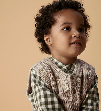 Lil Atelier Vest - Gebreid - NmmRokko - Oxford Tan/Melange