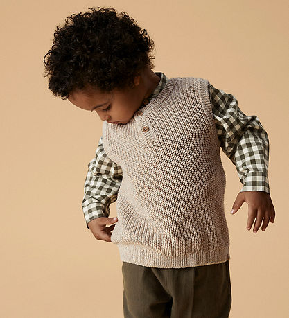 Lil Atelier Vest - Gebreid - NmmRokko - Oxford Tan/Melange
