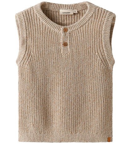 Lil Atelier Vest - Gebreid - NmmRokko - Oxford Tan/Melange