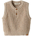 Lil' Atelier Waistcoat - Knitted - NmmRokko - Oxford Tan/Melange