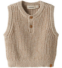 Lil' Atelier Waistcoat - Knitted - NmmRokko - Oxford Tan/Melange