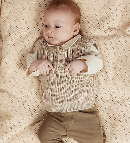 Lil' Atelier Vest - Strikk - NmmRokko - Oxford Tan/Melange
