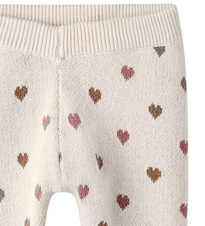 Lil' Atelier Trousers - Knitted - NbfSaran - Turtledove/Sepia Ti