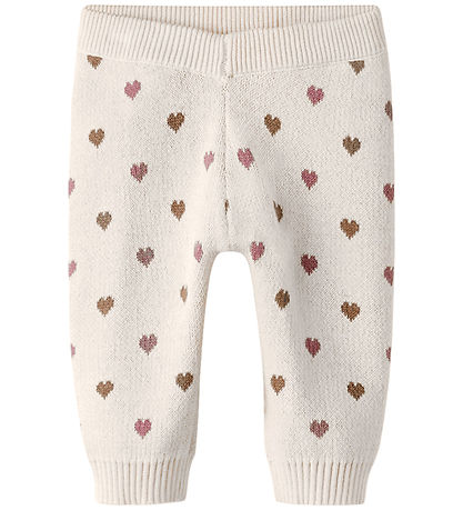Lil' Atelier Trousers - Knitted - NbfSaran - Turtledove/Sepia Ti