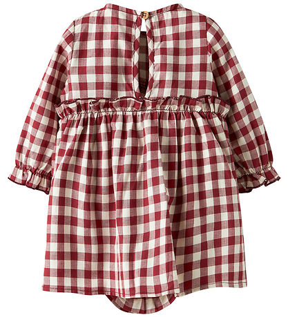 Lil' Atelier Bodysuit w. Skirt l/s - NmfRio - Red Dahlia