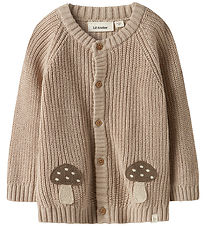 Lil' Atelier Cardigan - Knitted - NmmEmlen - Oxford Tan w. Mushr