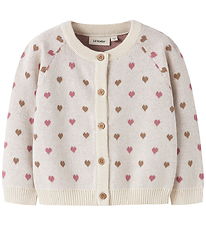 Lil' Atelier Cardigan - Knitted - NmfSaran - Turtledove/Sepia Ti