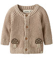 Lil' Atelier Cardigan - Knitted - NbmEmlen - Oxford Tan