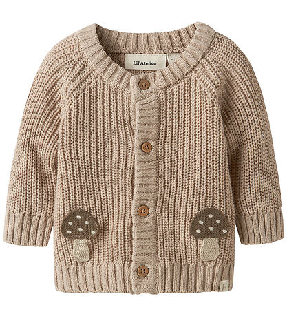 Lil' Atelier Cardigan - Strick - NbmEmlen - Oxford Tan