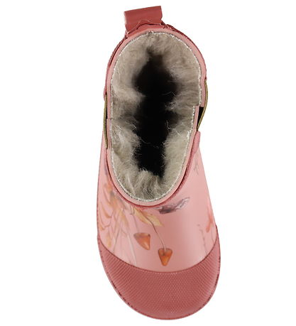 Mikk-Line Rubber Boots w. Lining - Wellies - AOP - Burlwood