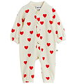 Mini Rodini Jumpsuit - Velvet - Hearts - White