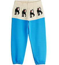 Mini Rodini Sweatpants - Panther - Blue Mini Rodini Sweatpants - Panther - Blue