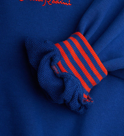 Mini Rodini Sweatshirt - Striped Earth - Blue Mini Rodini Sweatshirt - Striped Earth - Blue