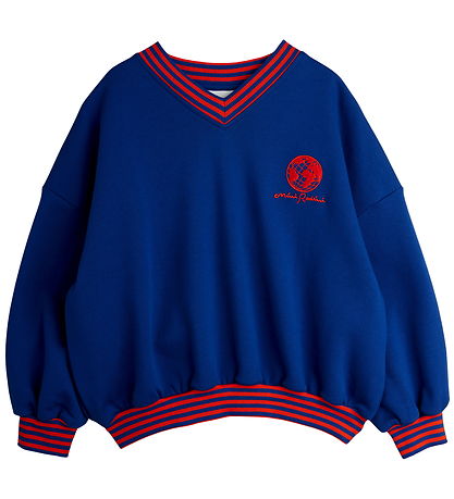 Mini Rodini Sweatshirt - Striped Earth - Blue Mini Rodini Sweatshirt - Striped Earth - Blue