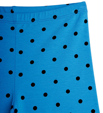 Mini Rodini Housut - Leveälahkeinen - Polkka Dots - Sininen Mini Rodini Housut - Leveälahkeinen - Polkka Dots - Sininen
