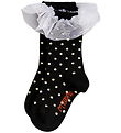 Mini Rodini Socks - Polka Dot Frill - Black