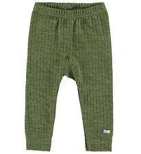 Joha Leggings - Wolle - Rib - Dunkeloliv