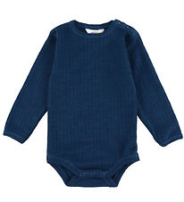 Joha Bodysuit l/s - Wool - Rib - Dark Turquoise Joha Bodysuit l/s - Wool - Rib - Dark Turquoise