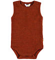 Joha Bodysuit Sleeveless - Wool - Rib - Rust