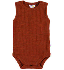 Joha Bodysuit Sleeveless - Wool - Rib - Rust