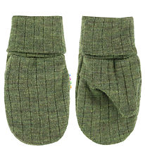 Joha Mittens - Wool - Rib - Dark Olive