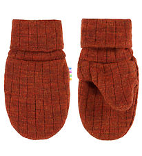 Joha Mittens - Wool - Rib - Rust