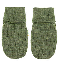 Joha Mittens - Wool - Rib - Dark Olive