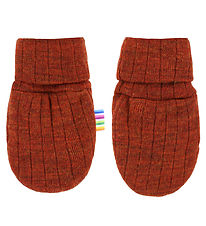 Joha Mittens - Wool - Rib - Rust