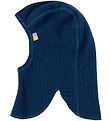 Joha Balaclava - Ull - Rib - 2-lags - Mørk Turkis