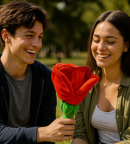 Flipetz Soft Toy - I Love You Heart - Flower Red Flipetz Soft Toy - I Love You Heart - Flower Red