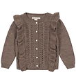 Konges Sløjd Cardigan - Wool - Knitted - Violin Frill - Brown Me