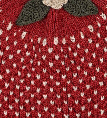 Konges Sløjd Muts - Gebreid - Wol - Strawberry - Echt rood Konges Sløjd Muts - Gebreid - Wol - Strawberry - Echt rood