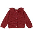 Konges Sløjd Cardigan - Knitted - Red Dahlia w. Pointelle