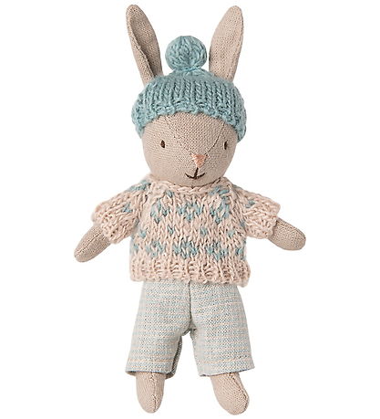 Maileg Winter Hare - Micro - Sand/Mint