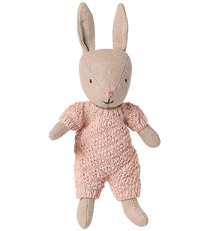 Maileg Hare - Micro - Knitted Suit - Sand/Pink