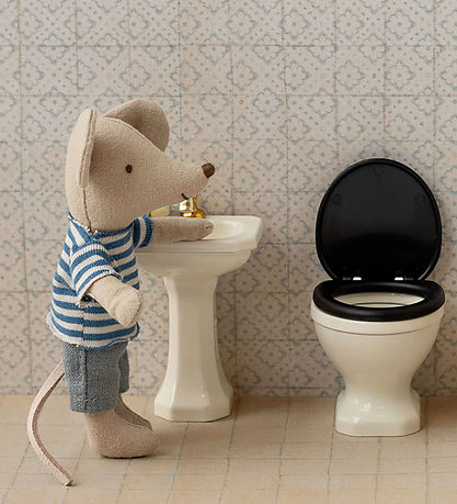 Maileg Miniatuur Toilet - Muis - Gebroken wit