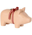 Maileg Wooden candle holder - Pig - Little - Pink