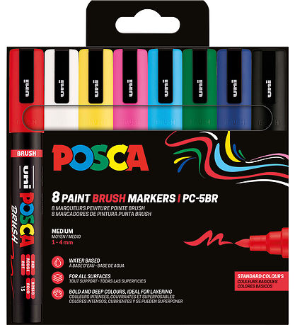 Posca Markers - PC-5BR - 8 pcs - Multicolour
