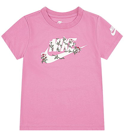 Nike T-shirt - Floral - Magic Flamingo Nike T-shirt - Floral - Magic Flamingo