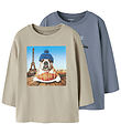 Name It Blouse - 2-Pack - NmmVoto - Iceland Fossil/Flint Stone P Name It Blouse - 2-Pack - NmmVoto - Iceland Fossil/Flint Stone P