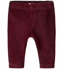 Name It Leggings - Fluweel - NbfRoxy - Burgundy