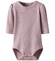 Name It Bodysuit l/s - Rib - NbfRosally - Keepsake Lilac w. Glit