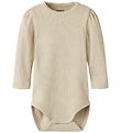 Name It Bodysuit l/s - NbfRosally - Rib - Cement